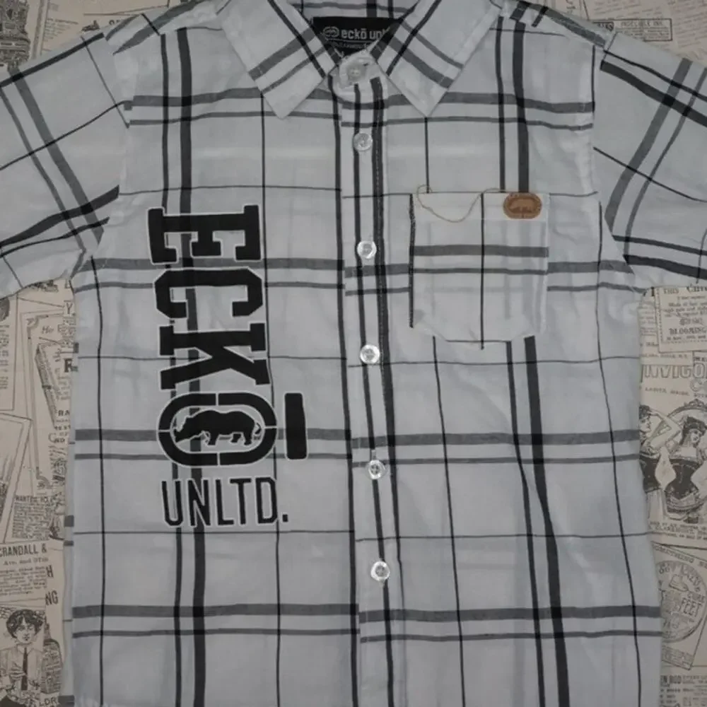 5 - Vintage Y2K Ecko Unltd Shirts plaid description rhino